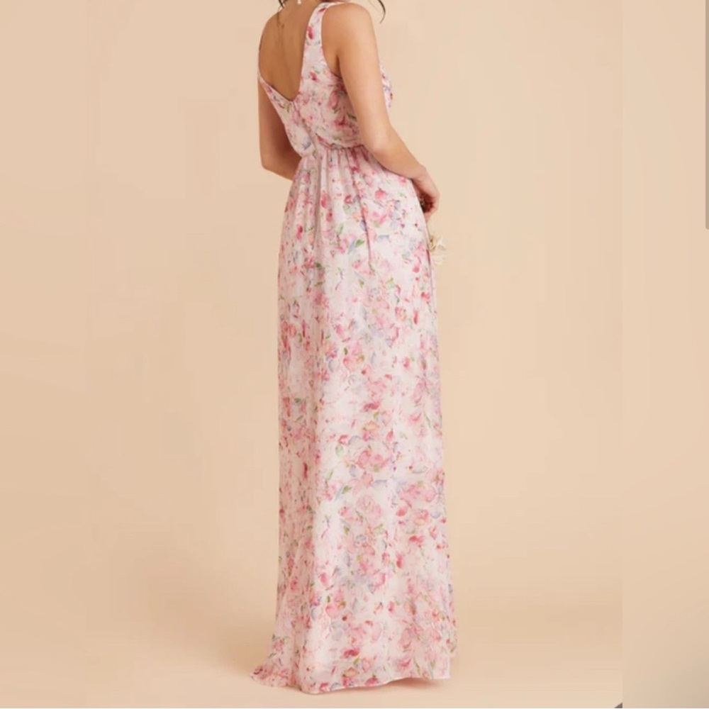 Birdy Grey Laurie Chiffon Bridesmaid Dress Sz XL Pink Falling Petals NEW Plus Sz - Picture 2 of 10